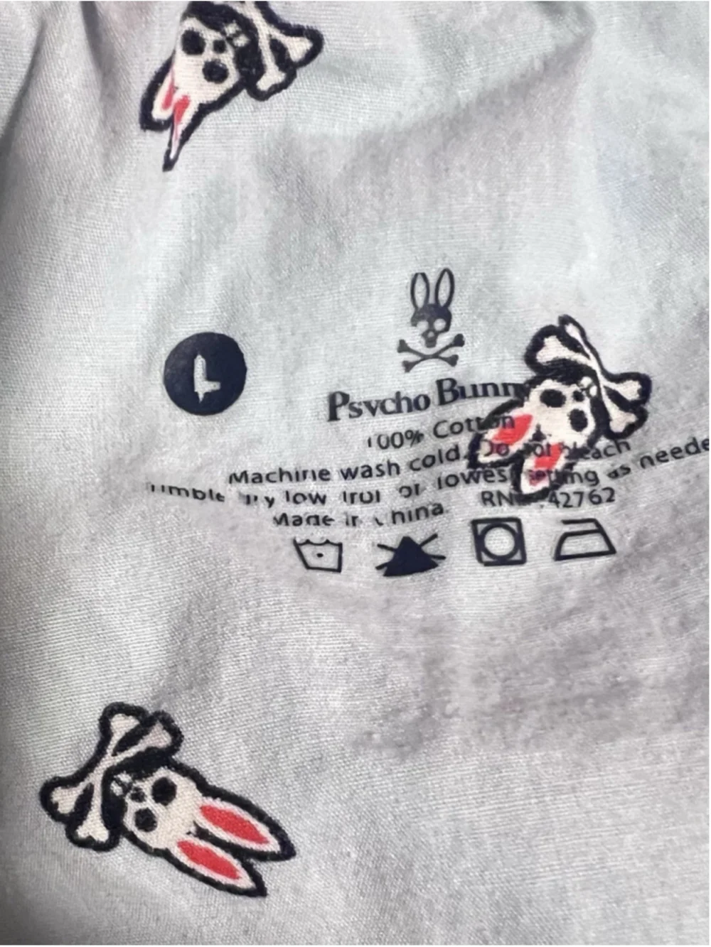 Psycho Bunny 2pc Pajama Set T-Shirt & Boxer Shorts Men’s Large Blue Lounge Logo